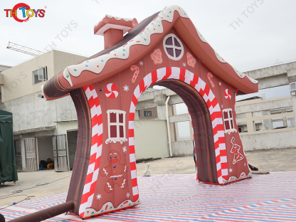 Giant Inflatable Gingrebread Arch Christmas Festival Rental Gemmy Inflatable Candy Arch Gate for Outdoor