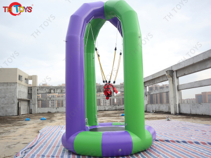 3m 10ft diameter inflatable bungee jumping funny inflatables trampoline, outdoor inflatable bungee jumping mat for kids N adults