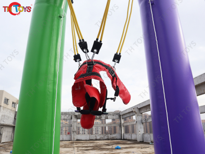 3m 10ft diameter inflatable bungee jumping funny inflatables trampoline, outdoor inflatable bungee jumping mat for kids N adults