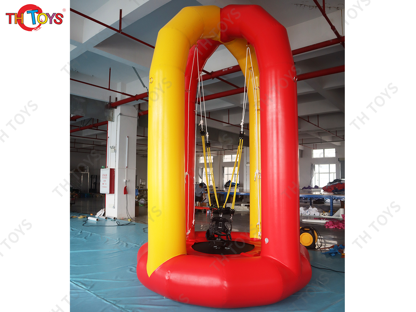 3m 10ft diameter inflatable bungee jumping funny inflatables trampoline, outdoor inflatable bungee jumping mat for kids N adults