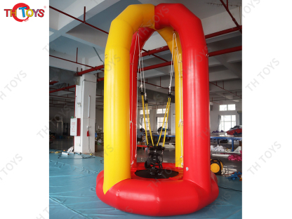 3m 10ft diameter inflatable bungee jumping funny inflatables trampoline, outdoor inflatable bungee jumping mat for kids N adults