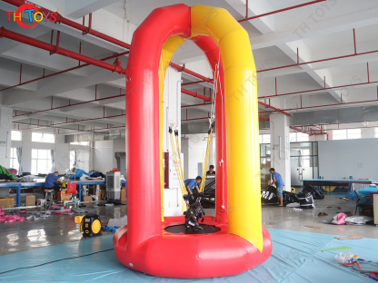 3m 10ft diameter inflatable bungee jumping funny inflatables trampoline, outdoor inflatable bungee jumping mat for kids N adults