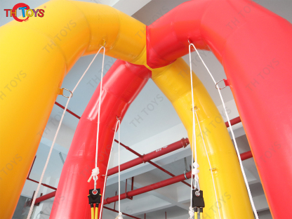 3m 10ft diameter inflatable bungee jumping funny inflatables trampoline, outdoor inflatable bungee jumping mat for kids N adults