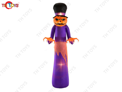 Giant Pumpkin Ghost Inflatable Sky Dancer Blow Up Air Dancer for Halloween Outdoor Decoration