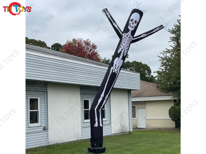 Giant Pumpkin Ghost Inflatable Sky Dancer Blow Up Air Dancer for Halloween Outdoor Decoration