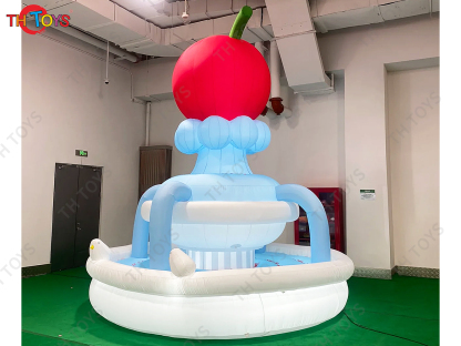 3m/4m/5m High Giant Inflatable Fountain Model Blow Up Wishing Well Balloon Replica for Decoration with Blower
