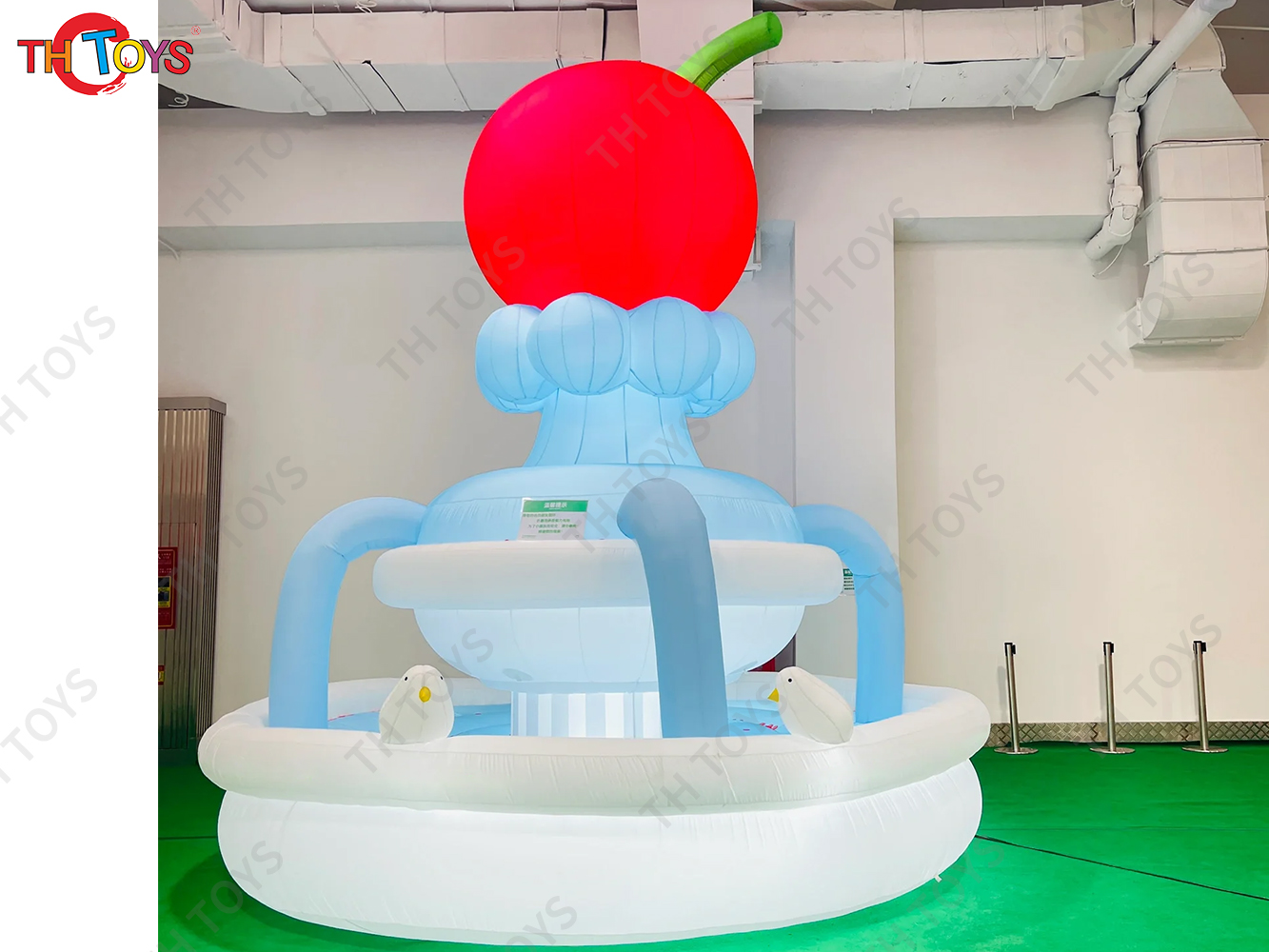 3m/4m/5m High Giant Inflatable Fountain Model Blow Up Wishing Well Balloon Replica for Decoration with Blower