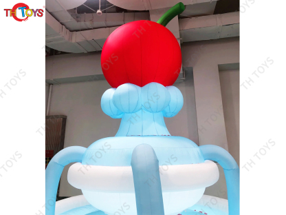 3m/4m/5m High Giant Inflatable Fountain Model Blow Up Wishing Well Balloon Replica for Decoration with Blower