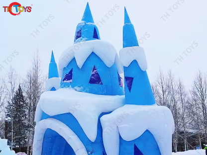 Giant Iceberg Inflatable Castle Channel Tent Snow Theme Inflatable Tunnel Dome Tent Arch Tent