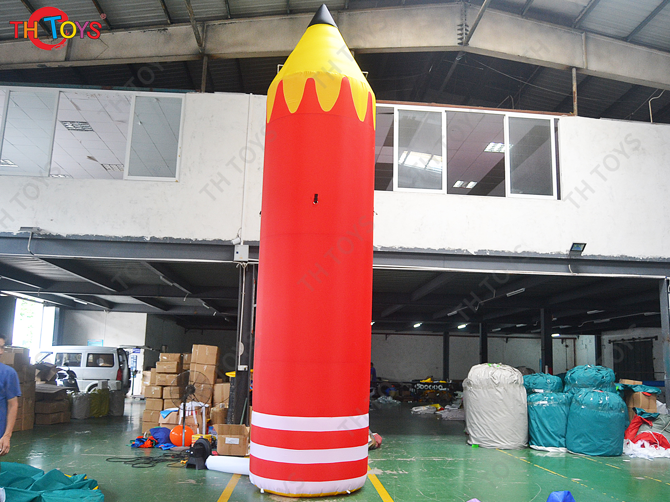 5mH Giant Inflatable Pencil Model OEM Blow Up Inflatable Crayon Pencil Balloon for Advertising Decoration
