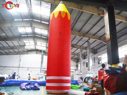5mH Giant Inflatable Pencil Model OEM Blow Up Inflatable Crayon Pencil Balloon for Advertising Decoration