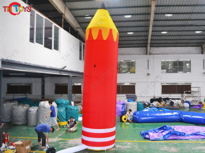 5mH Giant Inflatable Pencil Model OEM Blow Up Inflatable Crayon Pencil Balloon for Advertising Decoration