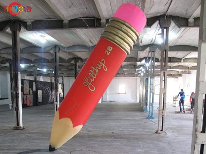 5mH Giant Inflatable Pencil Model OEM Blow Up Inflatable Crayon Pencil Balloon for Advertising Decoration