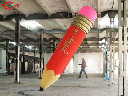 5mH Giant Inflatable Pencil Model OEM Blow Up Inflatable Crayon Pencil Balloon for Advertising Decoration