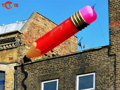 5mH Giant Inflatable Pencil Model OEM Blow Up Inflatable Crayon Pencil Balloon for Advertising Decoration
