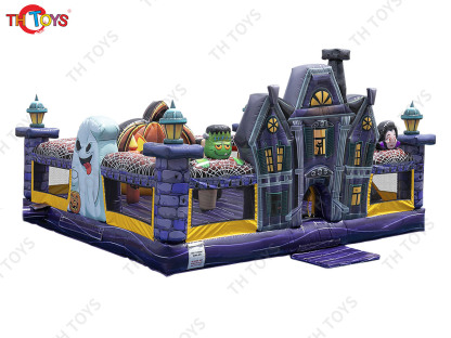 New Haunted house inflatable Bouncy castle commerical Inflatable Halloween Bouncer playground for party