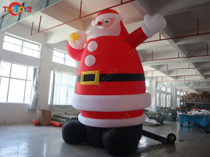 Christmas Man Inflatable Character Santa Claus, outdoor Advertising santa claus Inflatables with gift bag