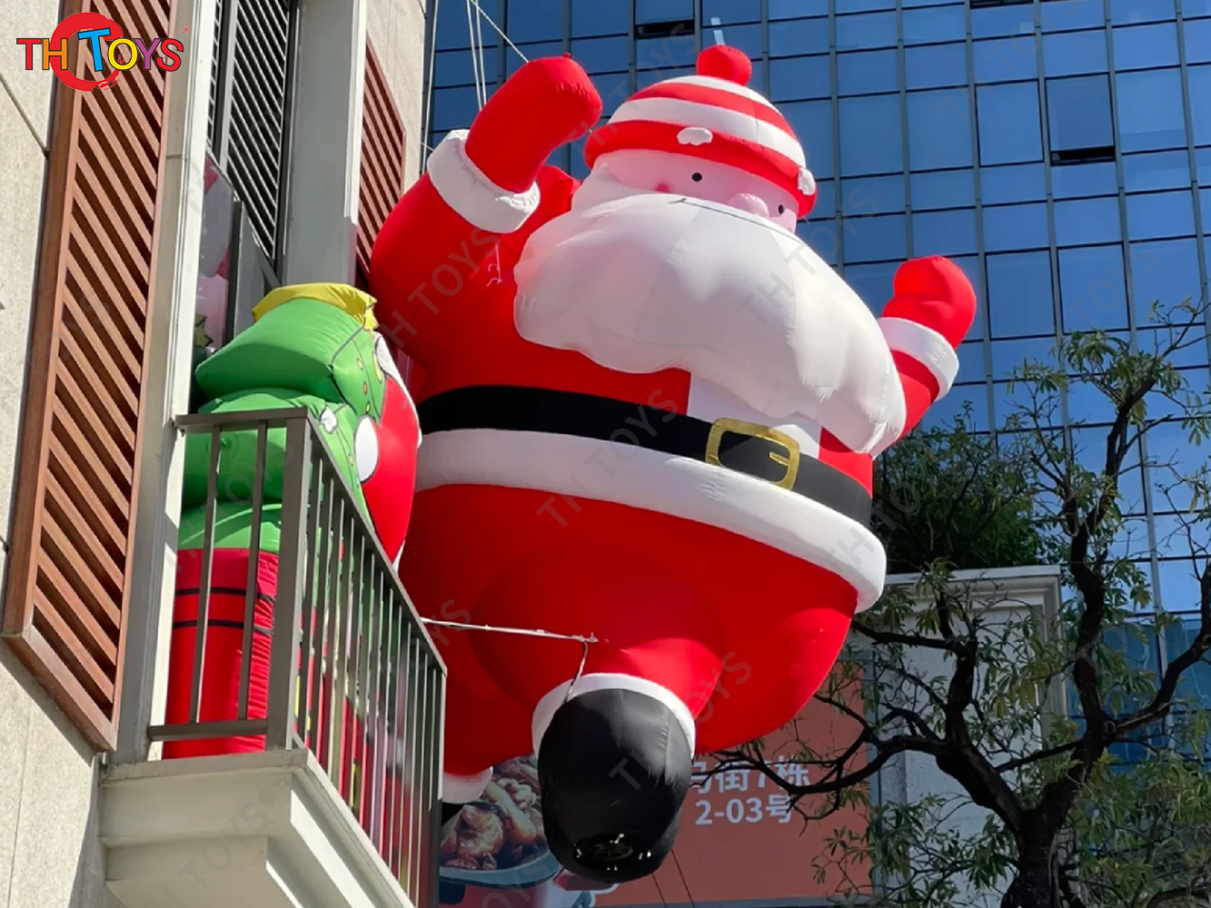 Merry Christmas Outdoor Giant Inflatable Santa Claus Commercial Inflatable Santa Old Man Model with Blower