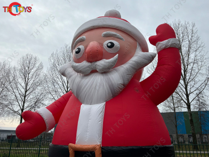Merry Christmas Outdoor Giant Inflatable Santa Claus Commercial Inflatable Santa Old Man Model with Blower