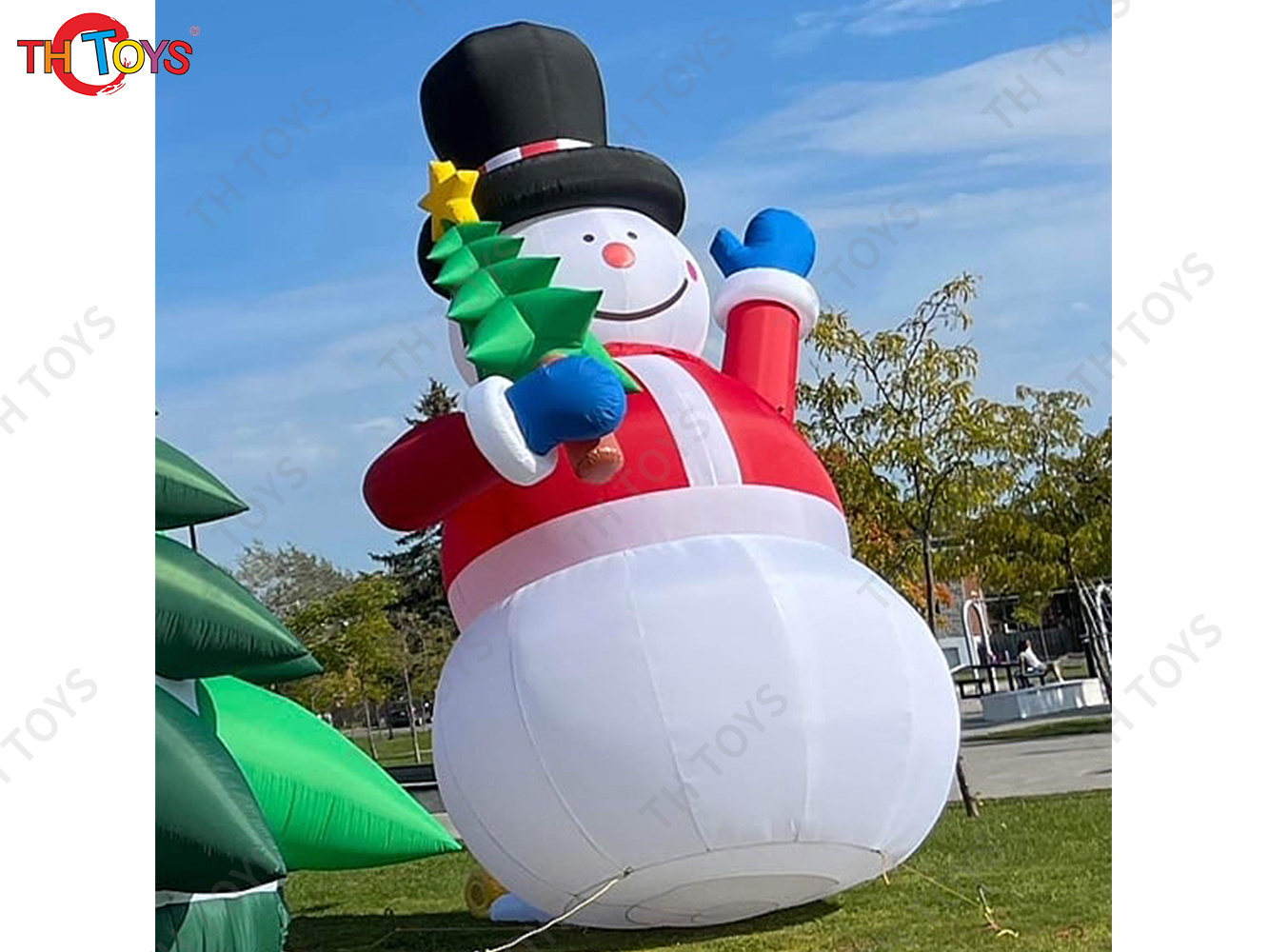 Merry Christmas Giant Inflatable Snowman Outdoors Christmas Decorations snow man with LED light for Home Yard Garden Decoration