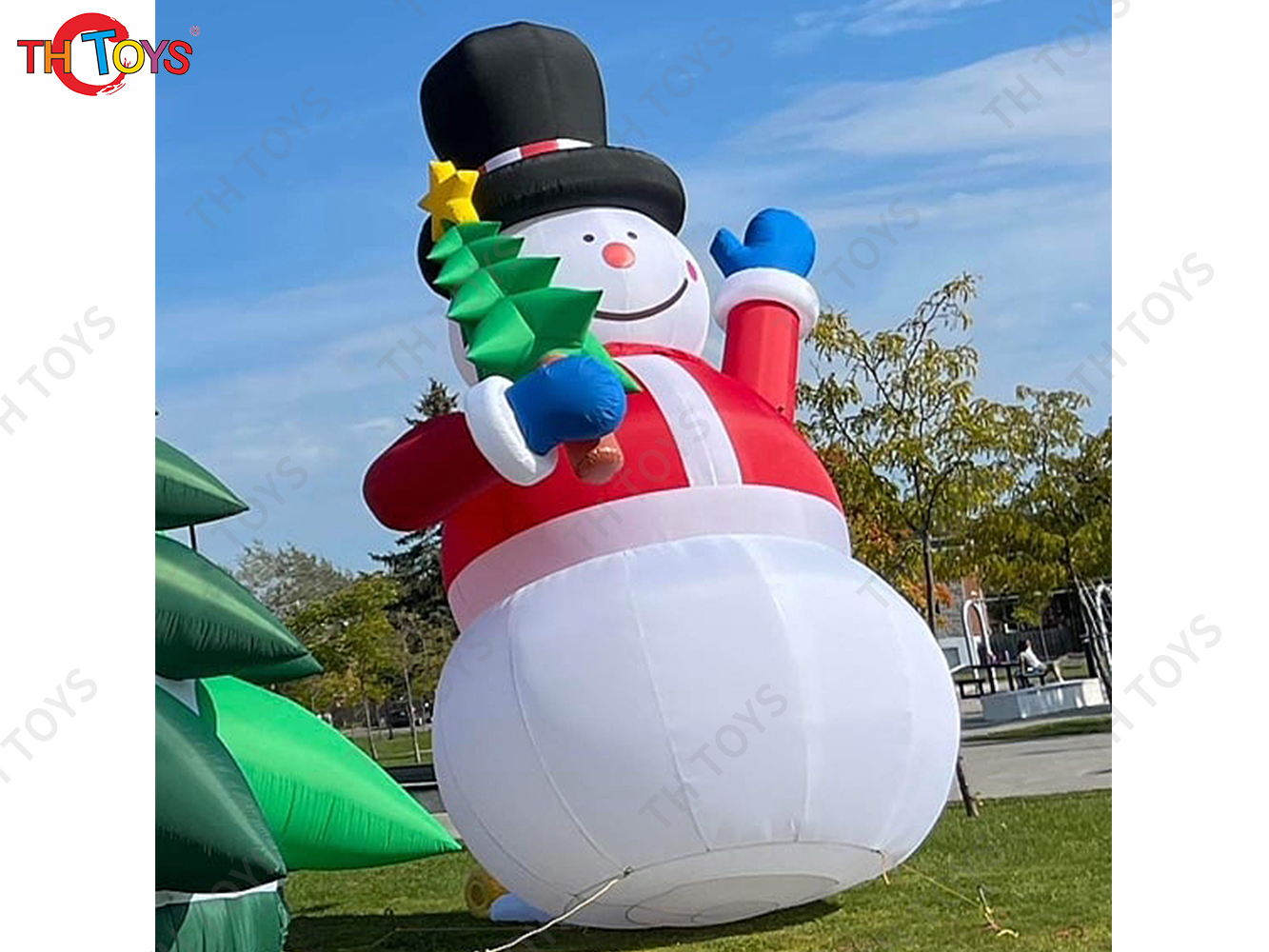 Merry Christmas Giant Inflatable Snowman Outdoors Christmas Decorations snow man with LED light for Home Yard Garden Decoration