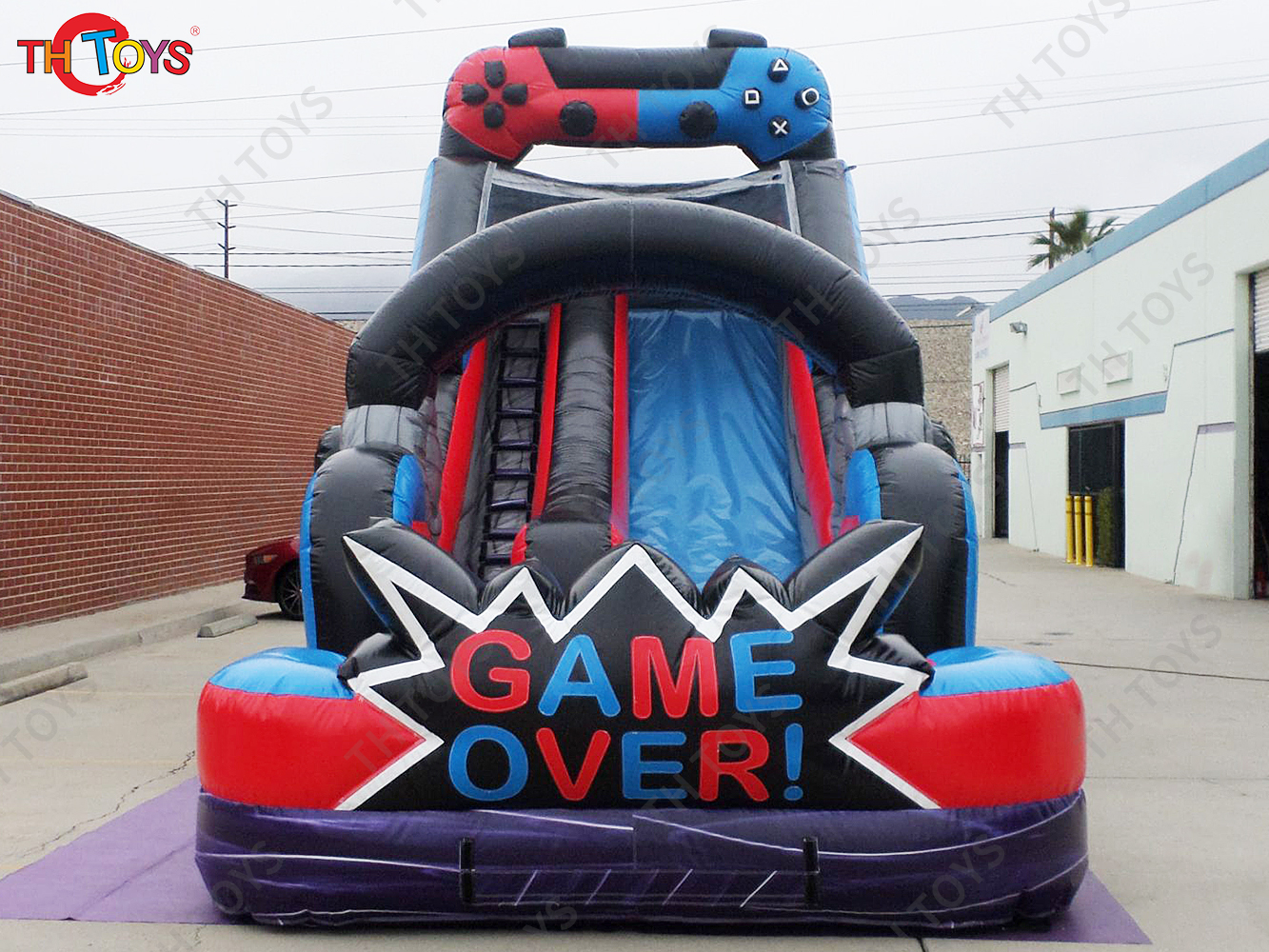 inflatable water slide, commercial inflatable bouncy slide with pool for kids and adults