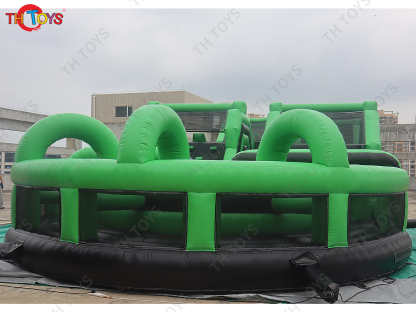 outdoor interactive challenge inflatable obstacle course, team work building sport games inflatable obstacle course bouncy slide