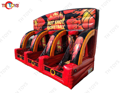 5x3x3mH New Game Commercial Basketball Toss Inflatable Connect Four Hot Shot Basketball Carnival Games