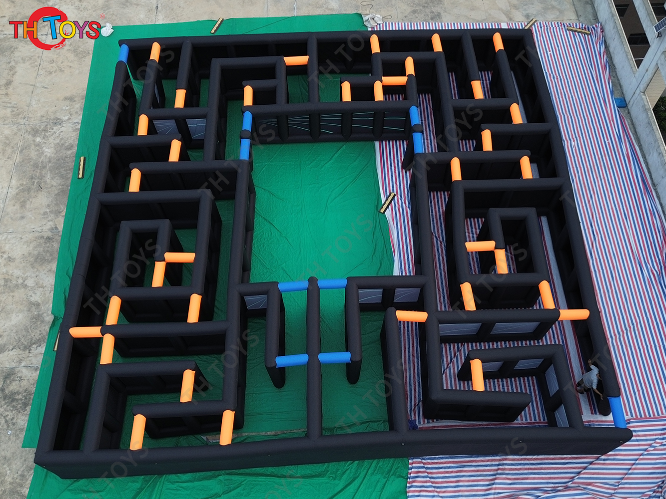 16m Large Outdoor Inflatable Mobile Laser Tag Arena Maze