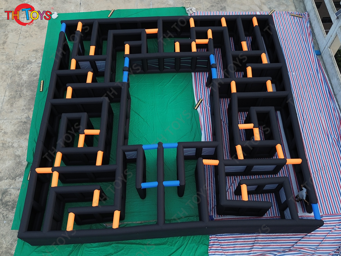 16m Large Outdoor Inflatable Mobile Laser Tag Arena Maze