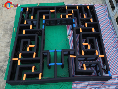 16m Large Outdoor Inflatable Mobile Laser Tag Arena Maze