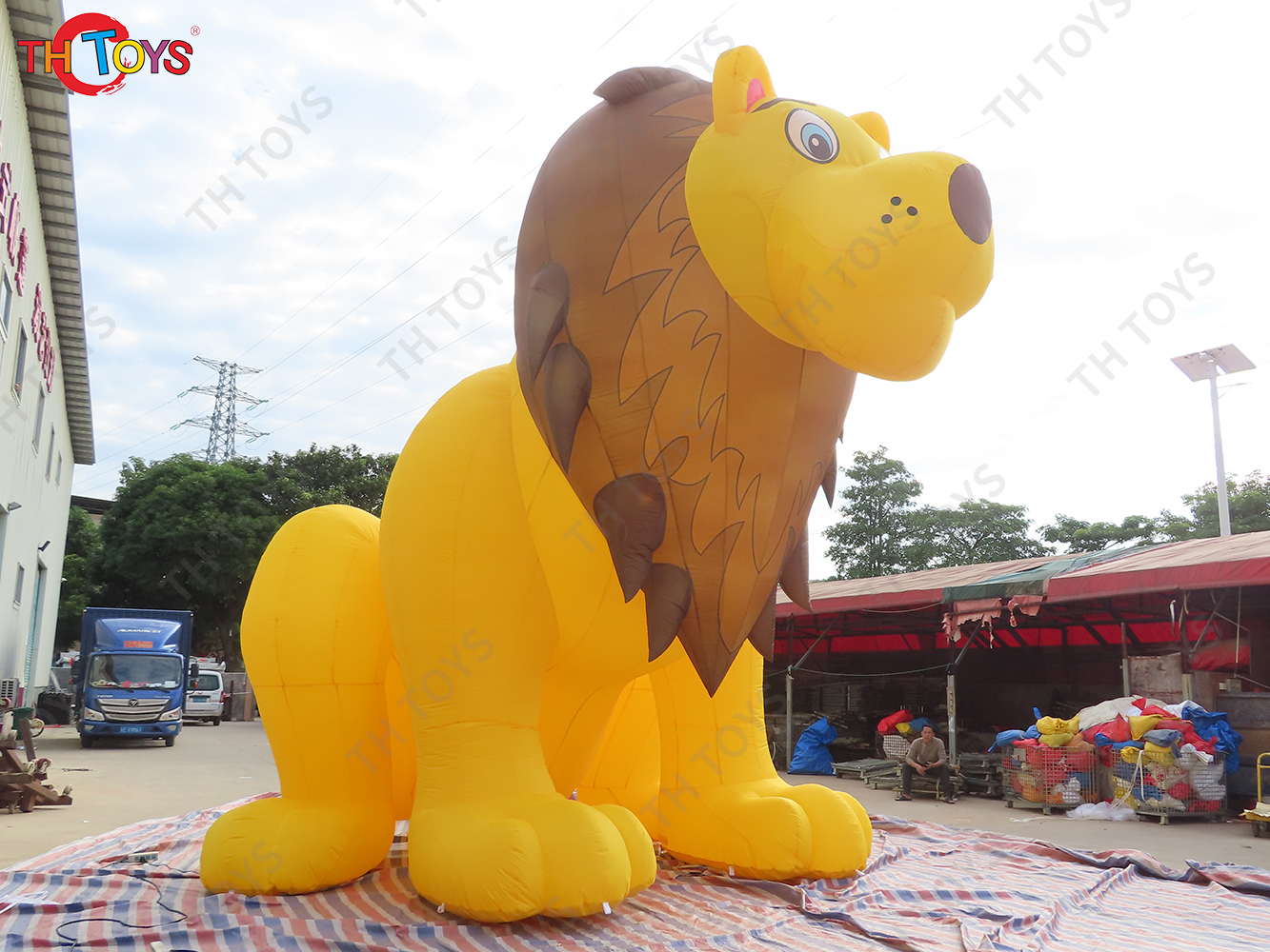 Giant Inflatable Lion Replica Model Animal Cartoon Lion for Outdoor Commercial Advertising Decoration