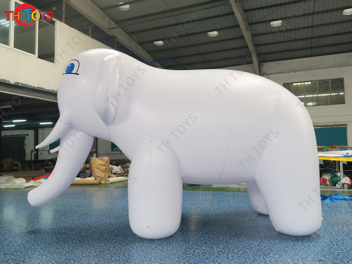 Outdoor Advertising Inflatable Elephant Replica Ground Balloon Giant Pink Inflatable Elephant Model