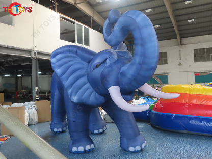 Golden Inflatable Elephant Model Blow Up Animal Balloon for Decoration Advertising