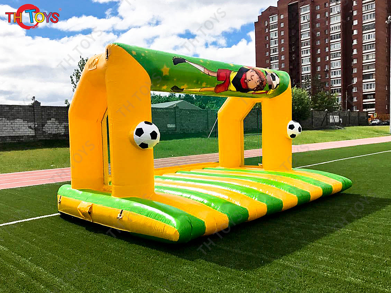 5x4m Commercial Inflatable Soccer Goal Football Shoot Out Game with Blower