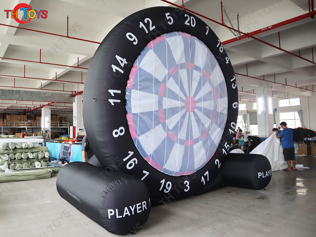 Giant Inflatable Football Dart Board Carnival Game Toys Outdoor Kids Blow Up Soccer Shooting Dart Toy