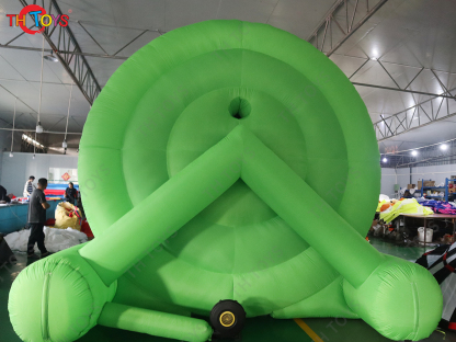 Green Inflatable Target Shooting Carnival Sport Game Commercial Inflatable Football Dart Board Interactive Game Toys with Blower