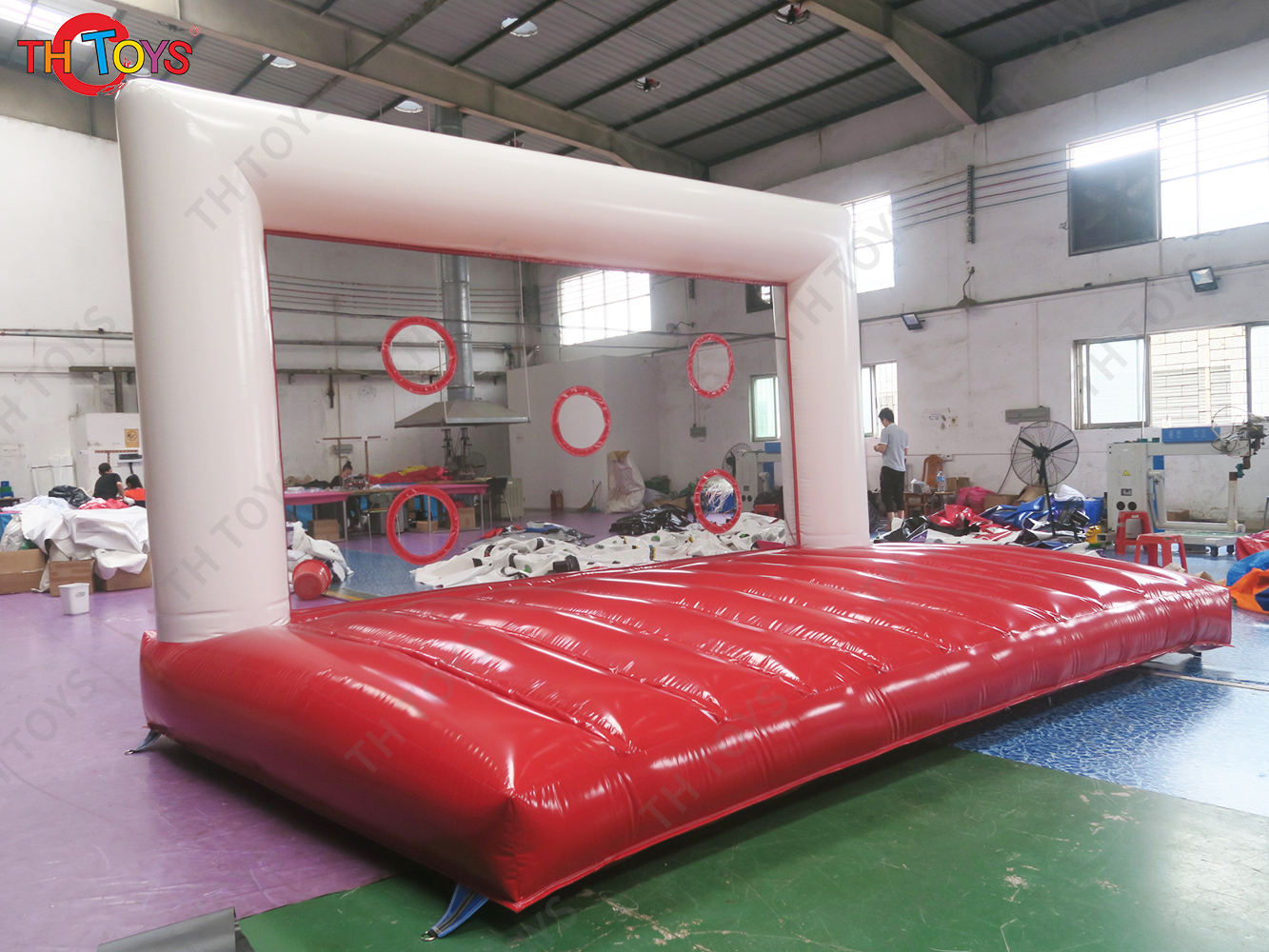 Giant Inflatable Football Goal Shooting Game Cheap Commercial Inflatable Soccer Shoot Carnival Game Toys