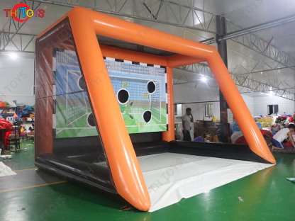 5x4m Inflatable Football Soccer Toss Gate Outdoor Blow Up Inflatable Shoot Out Carnival Game Goal for Sale