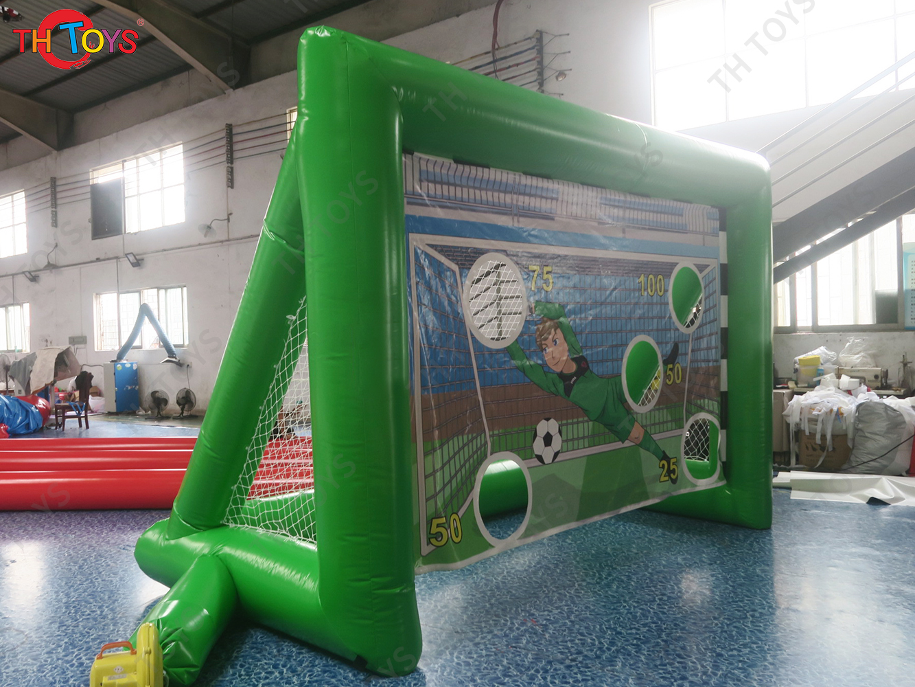 4x2x2.5m funny football shot inflatable soccer dart game/cheap inflatable football soccer goal for kids/free air ship to door