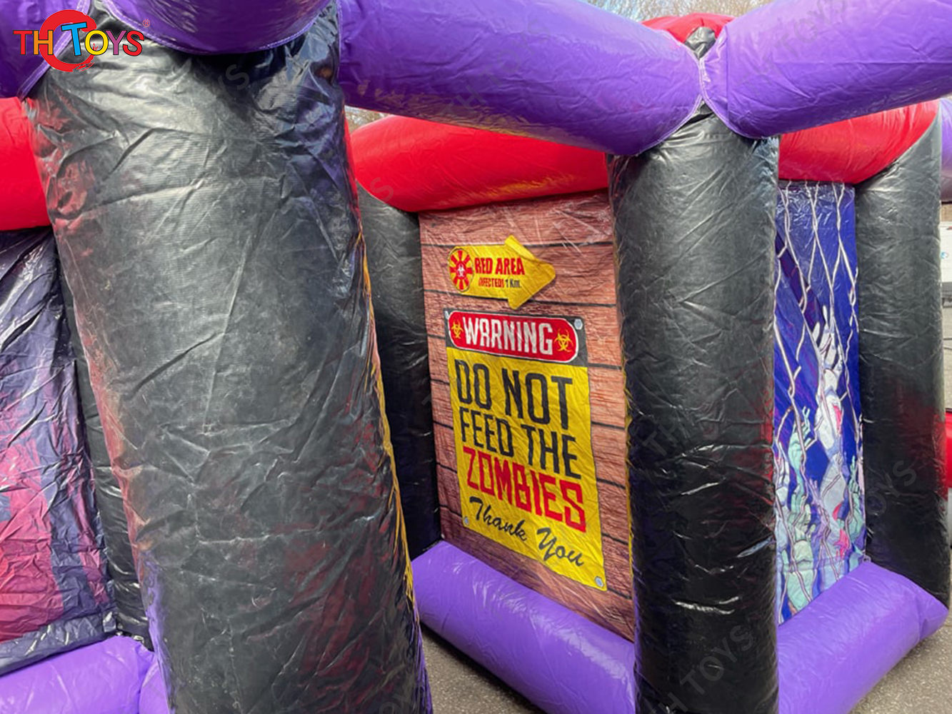 giant inflatable fun house, outdoor portable theme inflatable maze laser tag games arena for Halloween