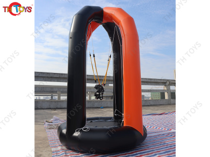 Inflatable Bungee Jump Game Airtight Inflatable Bounce Jumping Trampoline For Kids N Adults