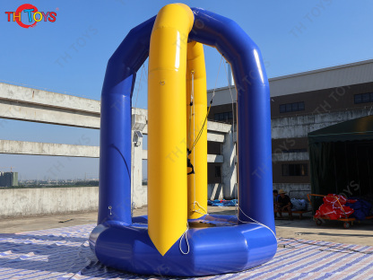 Inflatable Bungee Jump Game Airtight Inflatable Bounce Jumping Trampoline For Kids N Adults