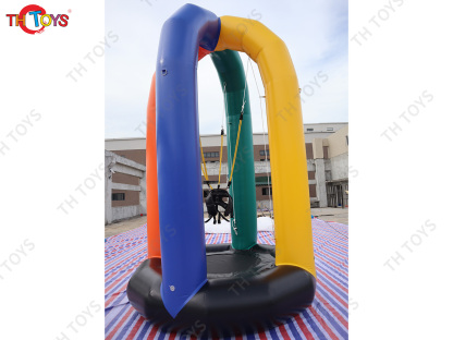 Inflatable Bungee Jump Game Airtight Inflatable Bounce Jumping Trampoline For Kids N Adults