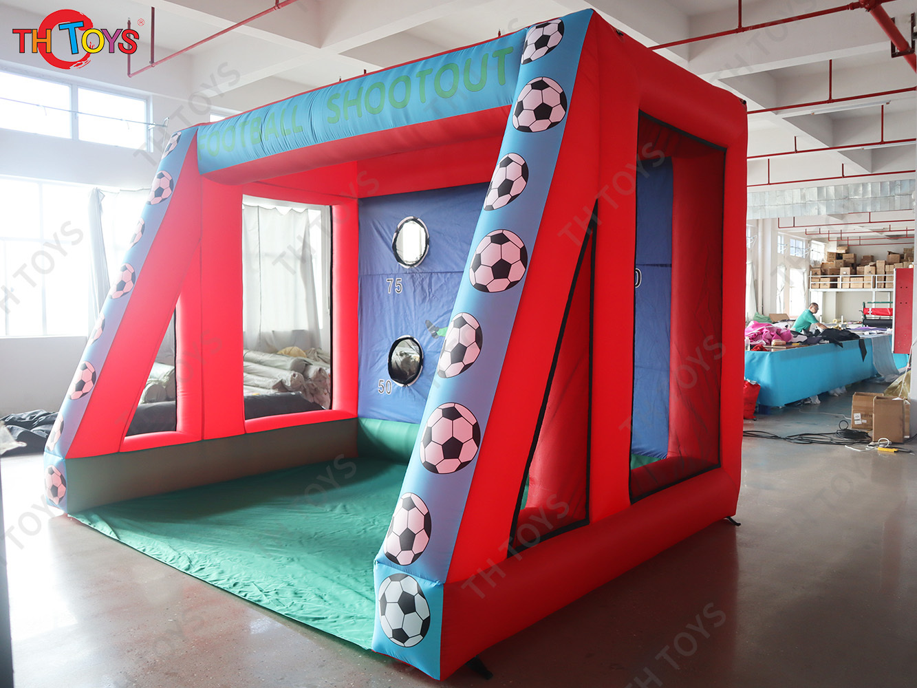 4x3m Optional Inflatable Football Shoot Out Game Inflatable Football Goal Carnival Sport Game Toys for Sale