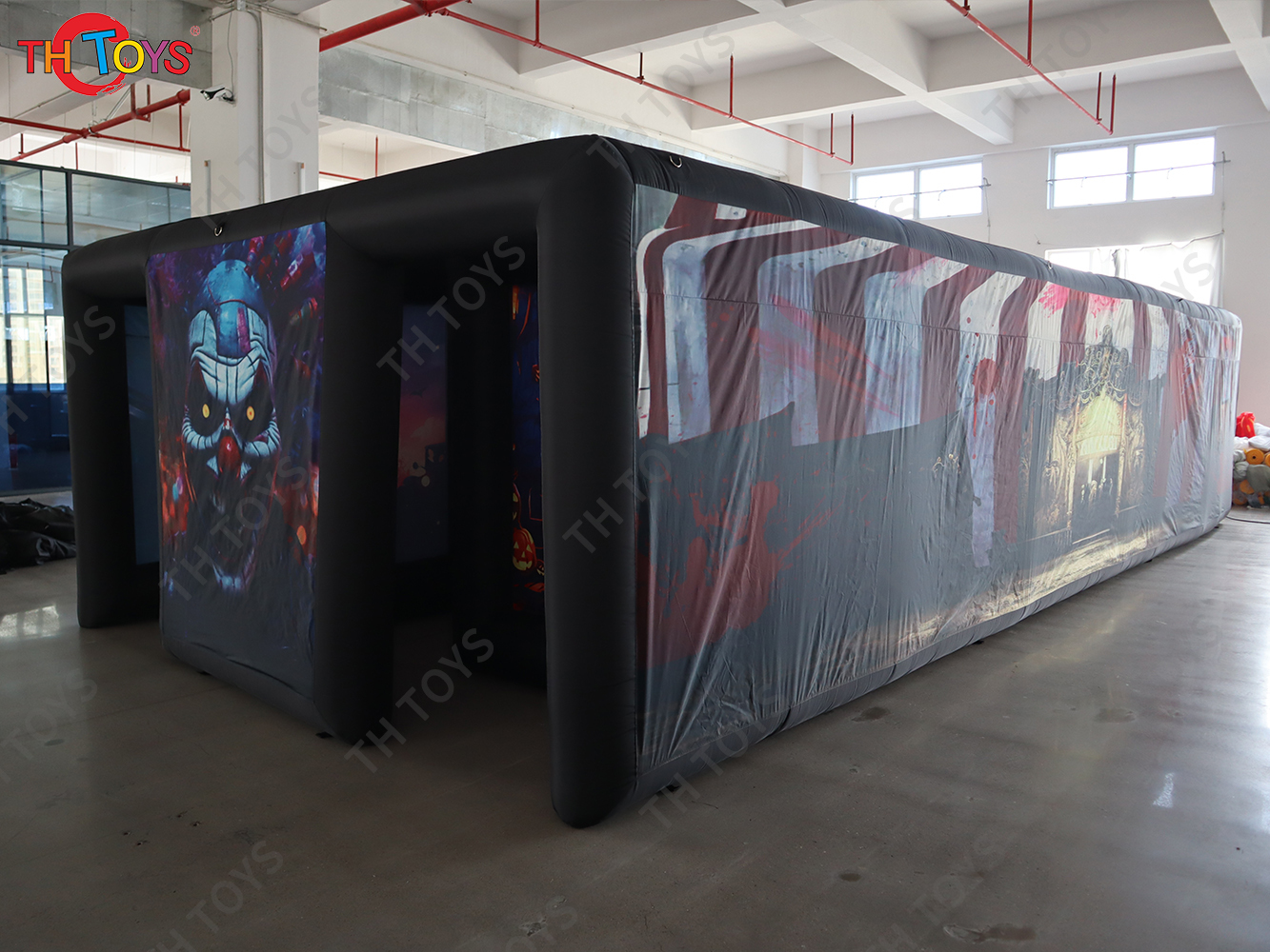 Custom Made Inflatable Halloween Haunted House Maze Blow Up Air Labyrinth Maze Challenge Game with Blower