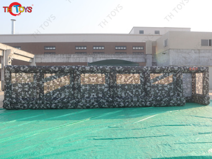 Camouflage Color Outdoor Inflatable laser tag game court, custom inflatable Haunted Halloween Maze