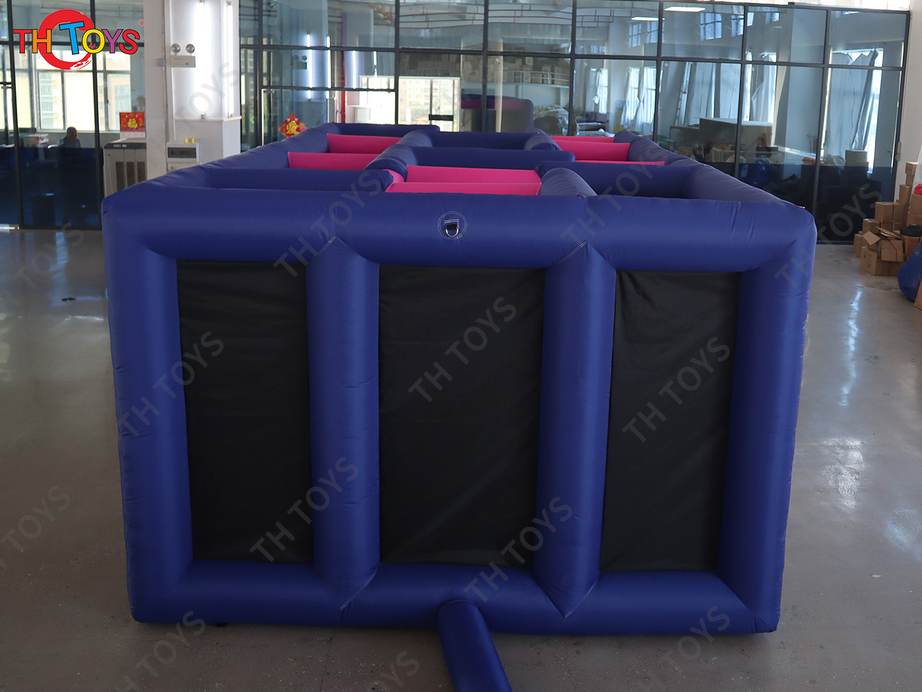 New Design Black Fun Maze Game Large Inflatable Halloween Haunted House Inflatable Haunted Labyrinth Maze for Outdoor Play