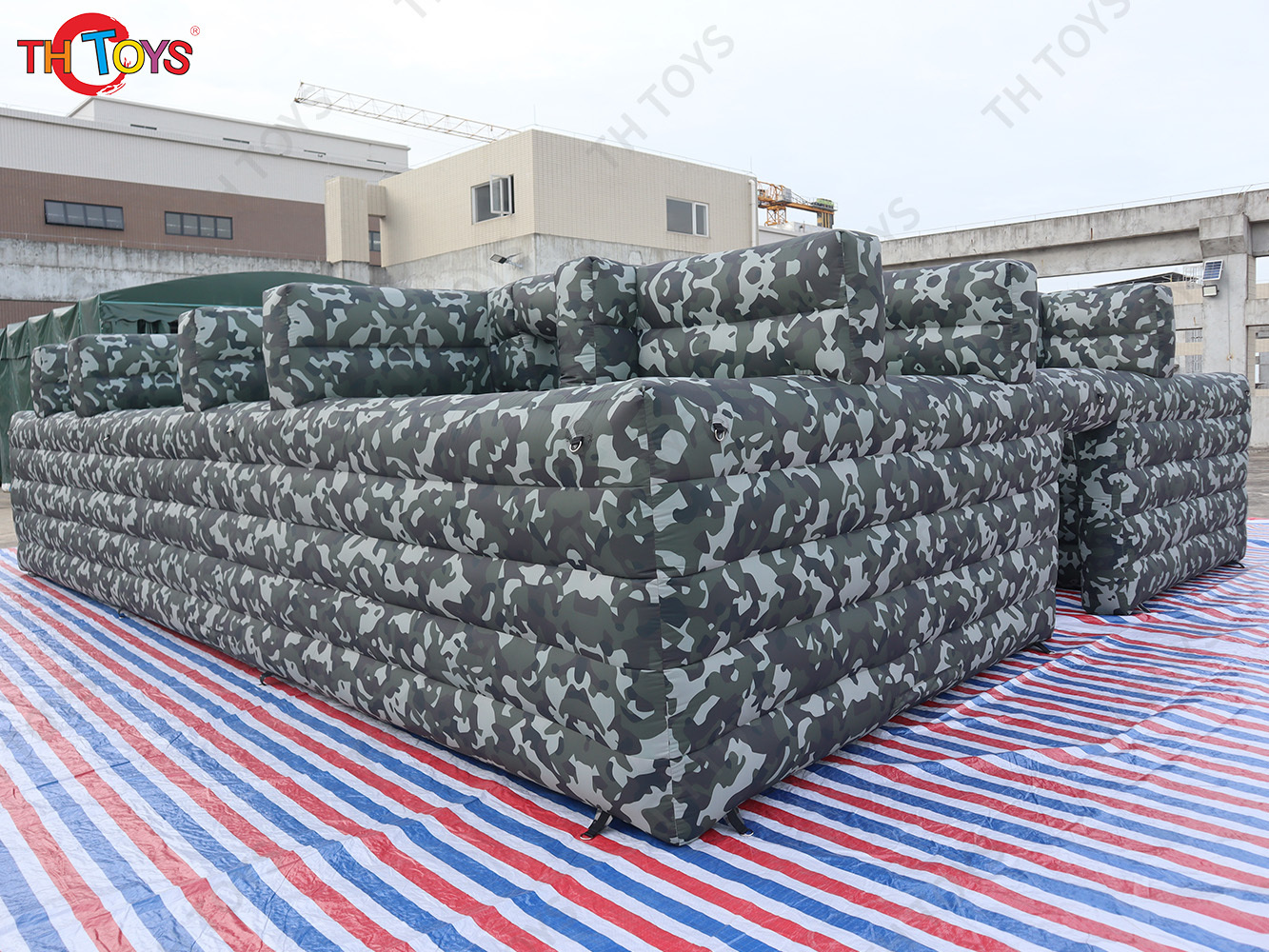 Large Outdoor Inflatable Laser Tag Maze Game Square Obstacle Course Commercial Labyrinth For Kids And Adults