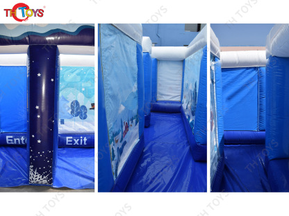 New Design Gingerbread Maze Christmas Inflatable Maze Winter Snow Maze For Sale